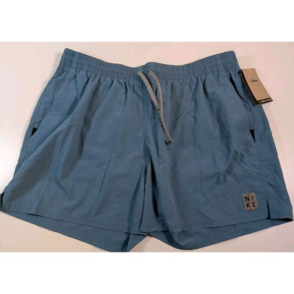 Nike Solid Icon Men's XXL 5" Volley & Swim Trunks NESSB636-344 Teal Blue - Picture 1 of 6